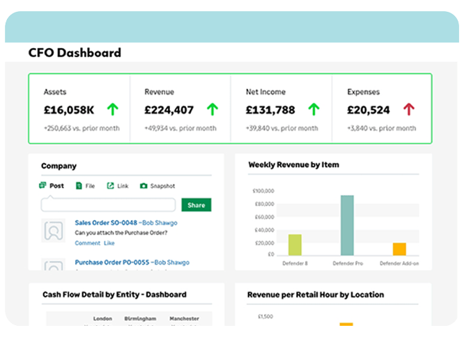 Sage Intacct CFO Dashboard